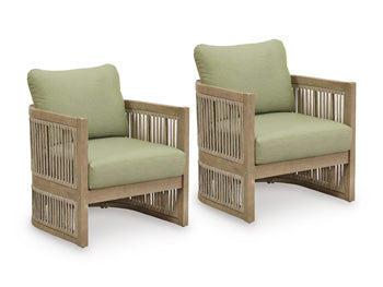 Serena Shores Outdoor Lounge Chair (Set of 2) - Furniture Bros & Mattress (Bolingbrook, IL)