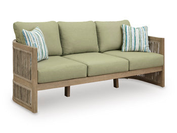 Serena Shores Outdoor Sofa with Cushion - Furniture Bros & Mattress (Bolingbrook, IL)