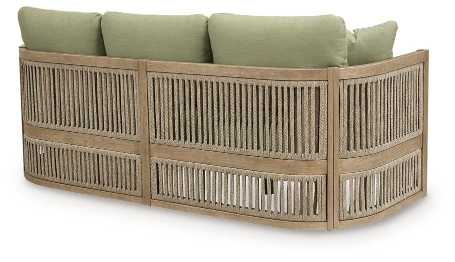 Serena Shores Outdoor Sofa with Cushion - Furniture Bros & Mattress (Bolingbrook, IL)