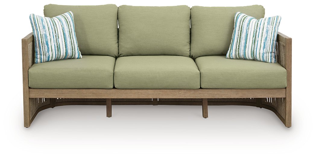 Serena Shores Outdoor Sofa with Cushion - Furniture Bros & Mattress (Bolingbrook, IL)