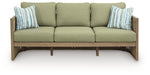Serena Shores Outdoor Sofa with Cushion - Furniture Bros & Mattress (Bolingbrook, IL)