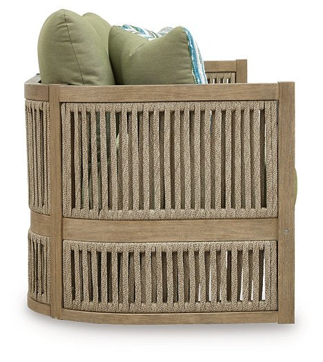 Serena Shores Outdoor Sofa with Cushion - Furniture Bros & Mattress (Bolingbrook, IL)