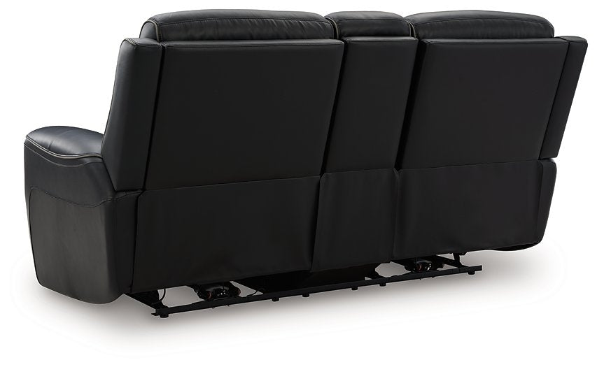 5Z-Relaxation Power Reclining Loveseat with Console - Furniture Bros & Mattress (Bolingbrook, IL)
