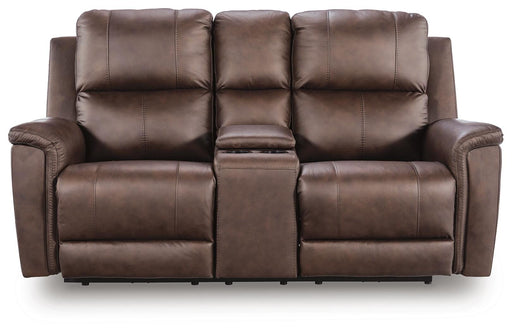 Bleckley Power Reclining Loveseat with Console - Furniture Bros & Mattress (Bolingbrook, IL)