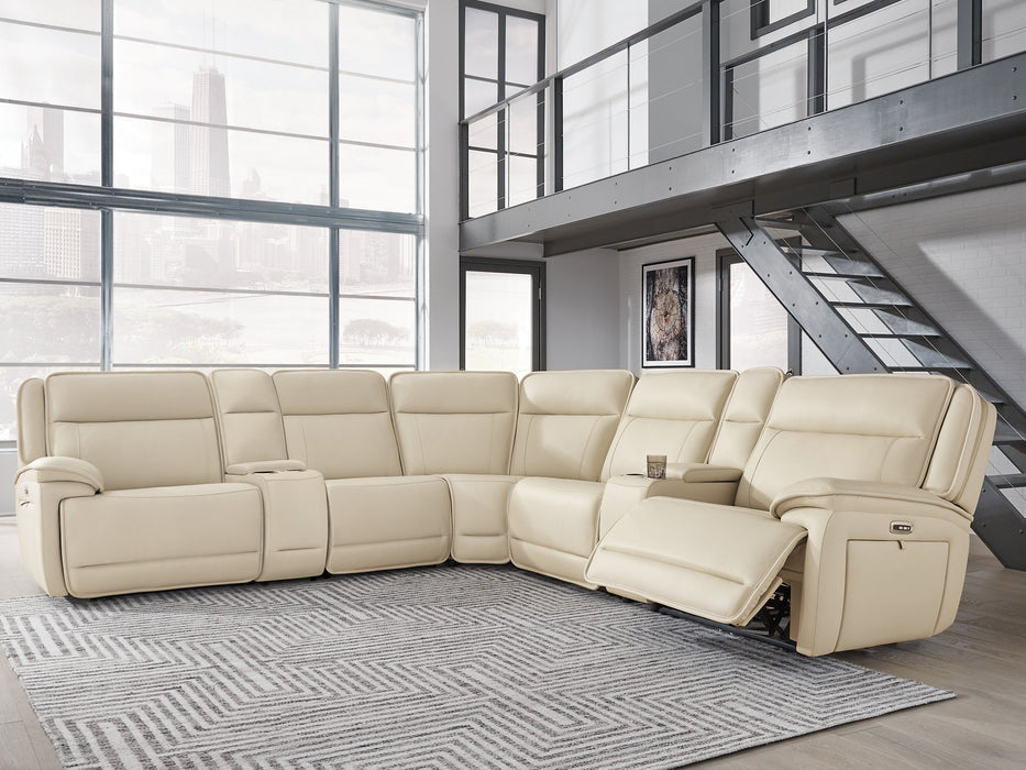 Double Deal Reclining Sectional with 2 Consoles - Furniture Bros & Mattress (Bolingbrook, IL)
