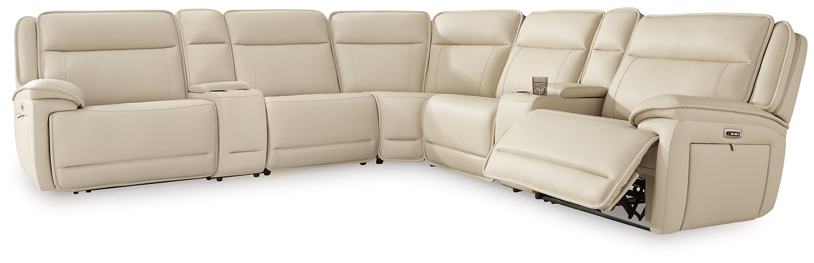Double Deal Reclining Sectional with 2 Consoles - Furniture Bros & Mattress (Bolingbrook, IL)