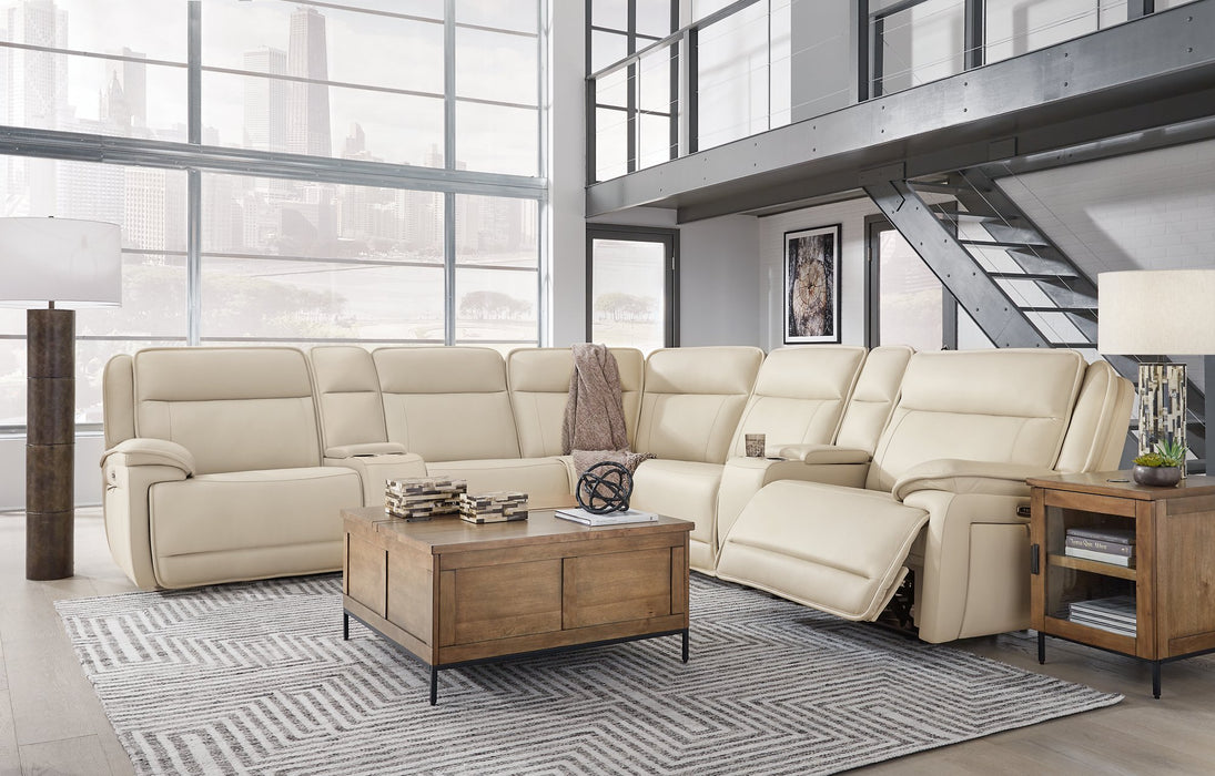 Double Deal Reclining Sectional with 2 Consoles - Furniture Bros & Mattress (Bolingbrook, IL)