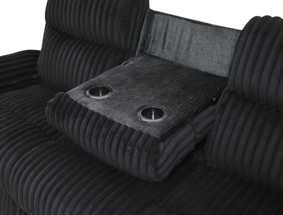 Black Corduroy Motion Chair