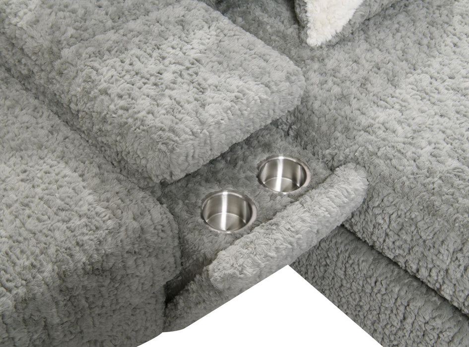 Gray Corduroy Loveseat