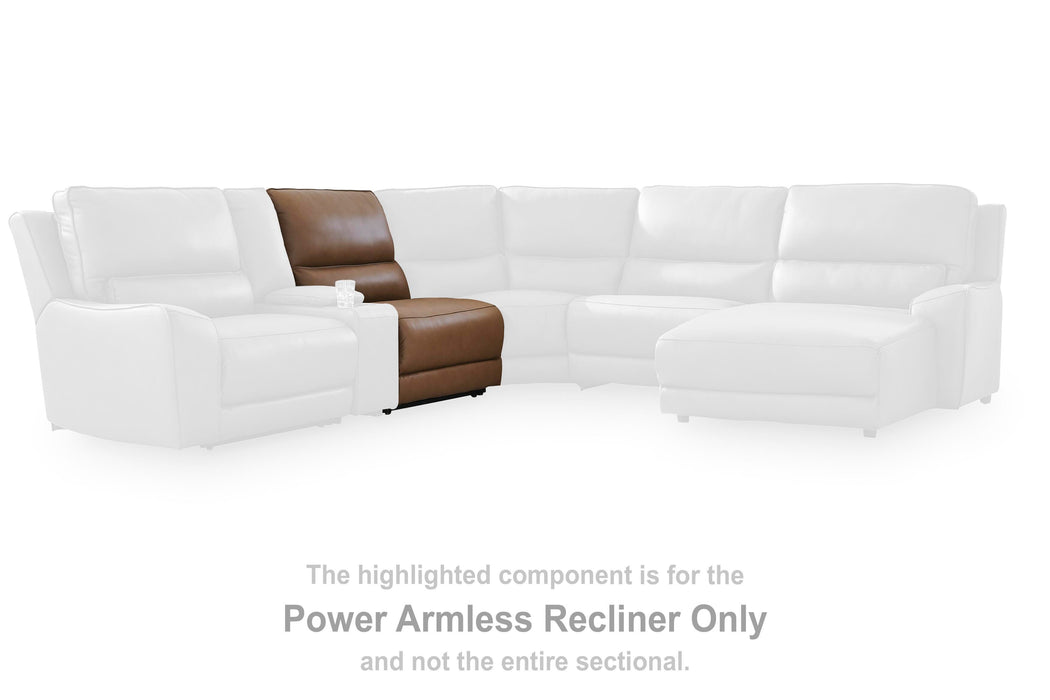 DeepWakes Reclining Sectional with Storage Console - Furniture Bros & Mattress (Bolingbrook, IL)