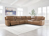DeepWakes Reclining Sectional with Storage Console - Furniture Bros & Mattress (Bolingbrook, IL)