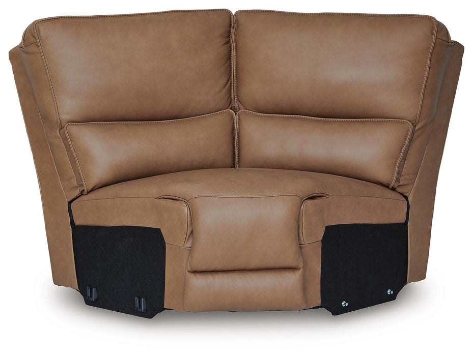 DeepWakes Reclining Sectional with Storage Console - Furniture Bros & Mattress (Bolingbrook, IL)