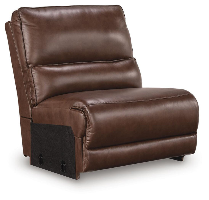 DeepWakes Reclining Sectional with Storage Console - Furniture Bros & Mattress (Bolingbrook, IL)