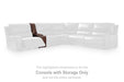 DeepWakes Reclining Sectional with Storage Console - Furniture Bros & Mattress (Bolingbrook, IL)