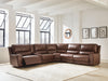 DeepWakes Reclining Sectional with Storage Console - Furniture Bros & Mattress (Bolingbrook, IL)