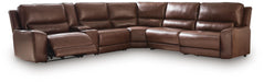 DeepWakes Reclining Sectional with Storage Console - Furniture Bros & Mattress (Bolingbrook, IL)