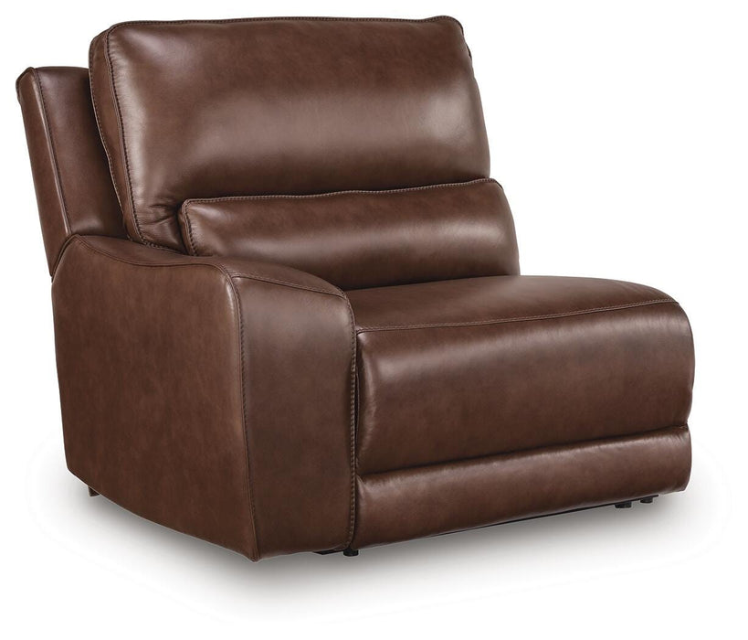 DeepWakes Reclining Sectional with Storage Console - Furniture Bros & Mattress (Bolingbrook, IL)