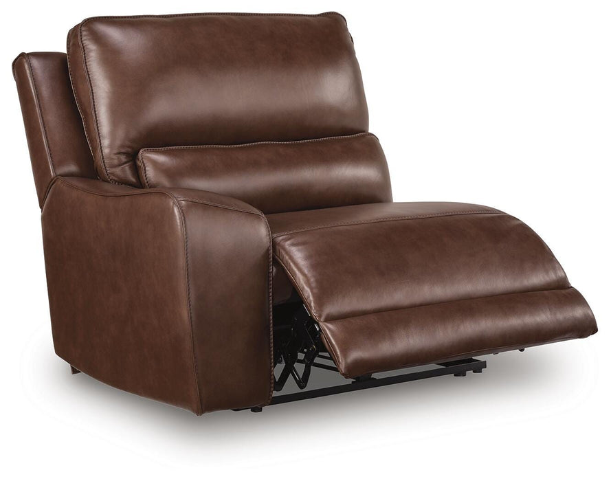 DeepWakes Reclining Sectional with Storage Console - Furniture Bros & Mattress (Bolingbrook, IL)