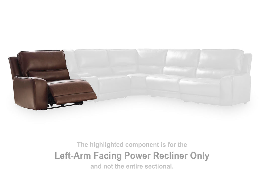 DeepWakes Reclining Sectional with Storage Console - Furniture Bros & Mattress (Bolingbrook, IL)