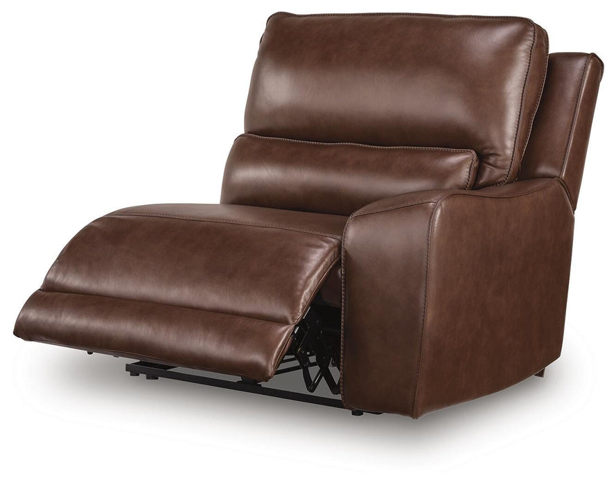 DeepWakes Reclining Sectional with Storage Console - Furniture Bros & Mattress (Bolingbrook, IL)