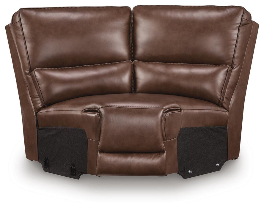 DeepWakes Reclining Sectional with Storage Console - Furniture Bros & Mattress (Bolingbrook, IL)