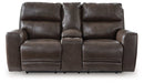 Crossplex Power Reclining Loveseat with Console - Furniture Bros & Mattress (Bolingbrook, IL)