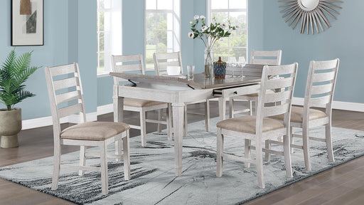 Valeria RECTANGULAR DINING TABLE W/STORAGE - D117-T - Furniture Bros & Mattress (Bolingbrook, IL)