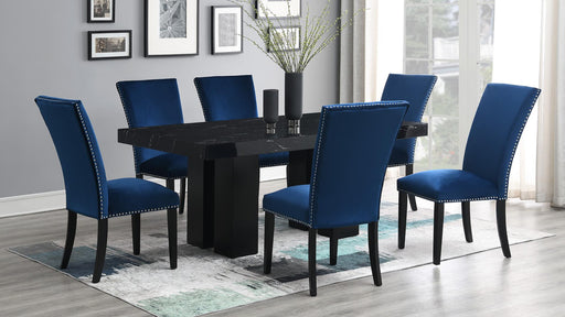 Valentina BLACK VELVET CHAIR (2/BOX) - D133-BK - Furniture Bros & Mattress (Bolingbrook, IL)