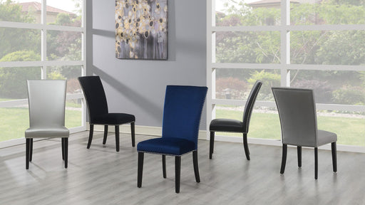Corey BLACK VELVET CHAIR (2/BOX) - D135-BK - Furniture Bros & Mattress (Bolingbrook, IL)