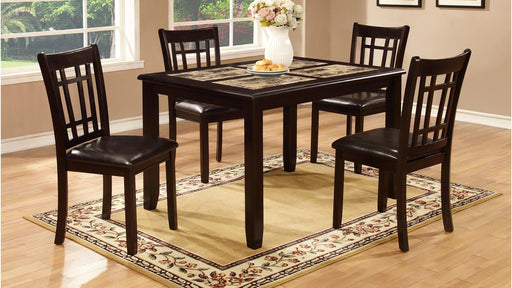 Caroline TABLE & 4 CHAIRS - D255-5 - Furniture Bros & Mattress (Bolingbrook, IL)