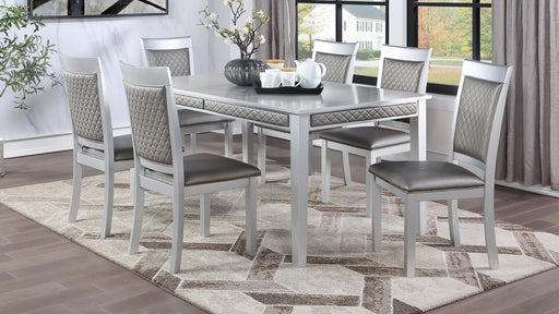 Tomyris TABLE & 6 CHAIRS - D300-7 - Furniture Bros & Mattress (Bolingbrook, IL)