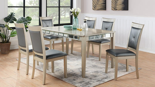 Breeland TABLE & 6 CHAIRS - D302-7 - Furniture Bros & Mattress (Bolingbrook, IL)