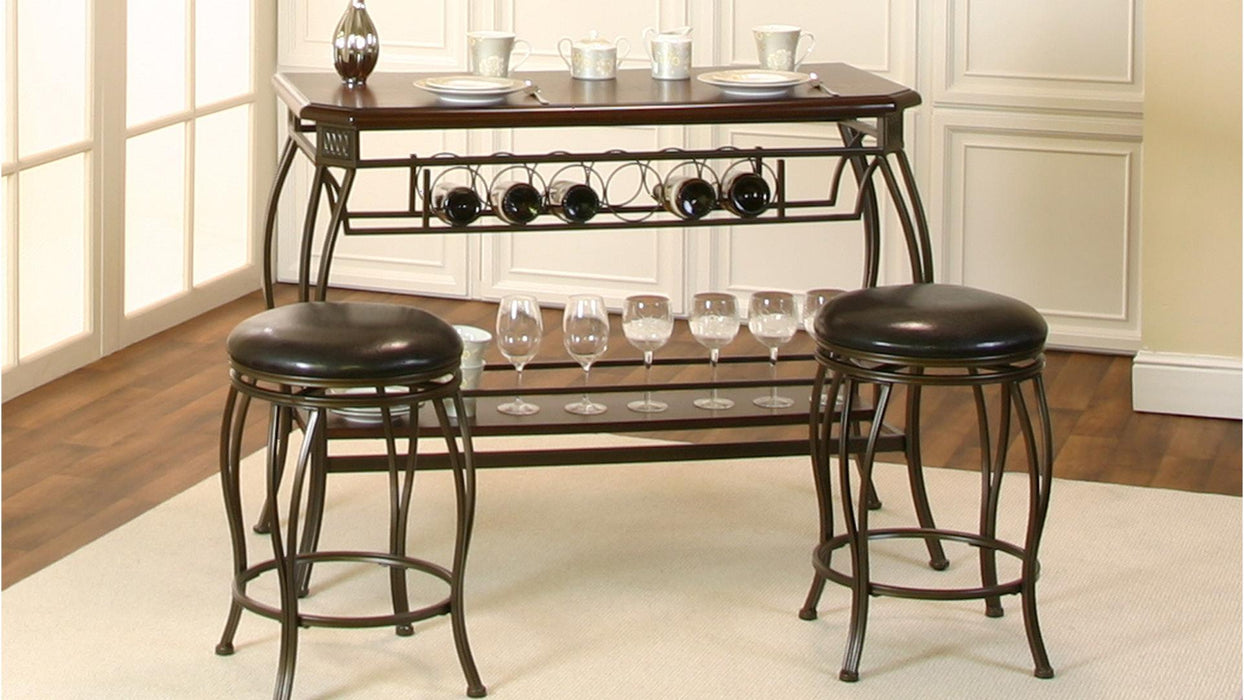 Blossom BAR UNIT & 2 STOOLS - D901 - Furniture Bros & Mattress (Bolingbrook, IL)