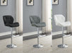 Antonio GRAY LEATHER PU BAR STOOL - ST130-GRY - Furniture Bros & Mattress (Bolingbrook, IL)