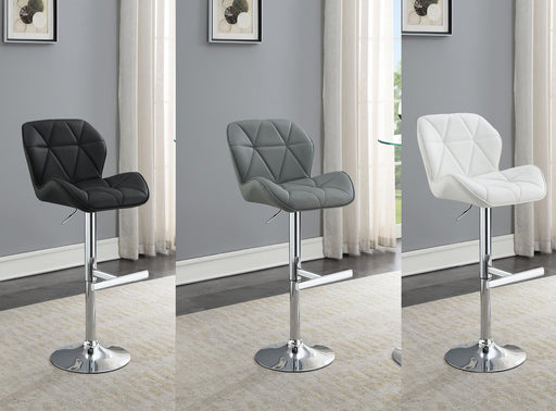 Antonio WHITE LEATHER PU BAR STOOL - ST130-WHT - Furniture Bros & Mattress (Bolingbrook, IL)