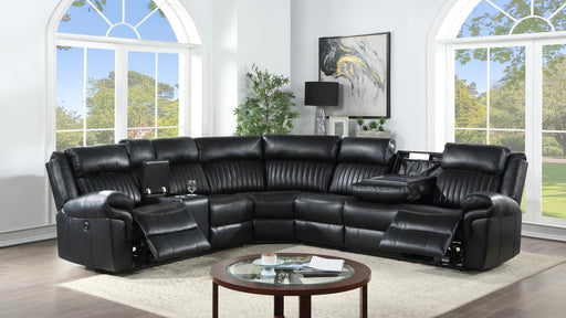 Edward 3 PC SECTIONAL - U20-BK - Furniture Bros & Mattress (Bolingbrook, IL)