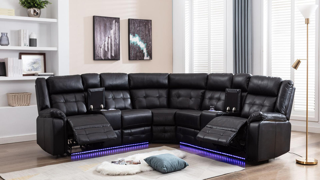 Philip SECTIONAL - U30-BK - Furniture Bros & Mattress (Bolingbrook, IL)