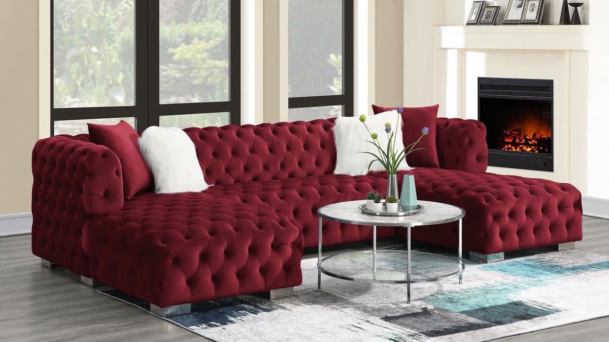 Carlin 3 PC SECTIONAL - U284-BRG - Furniture Bros & Mattress (Bolingbrook, IL)