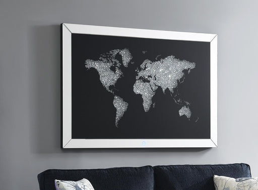 Rayne LED WALL ART (WORLD MAP) - A2010 - Furniture Bros & Mattress (Bolingbrook, IL)
