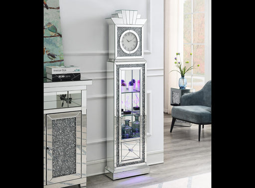 Xavier LED STANDING CLOCK (COLOR CHANGING) - A3015 - Furniture Bros & Mattress (Bolingbrook, IL)