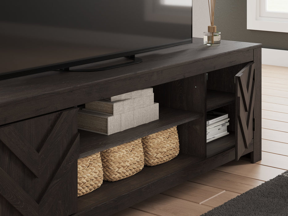 Cayboni 71" TV Stand with Electric Fireplace - Furniture Bros & Mattress (Bolingbrook, IL)