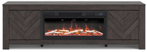 Cayboni 71" TV Stand with Electric Fireplace - Furniture Bros & Mattress (Bolingbrook, IL)