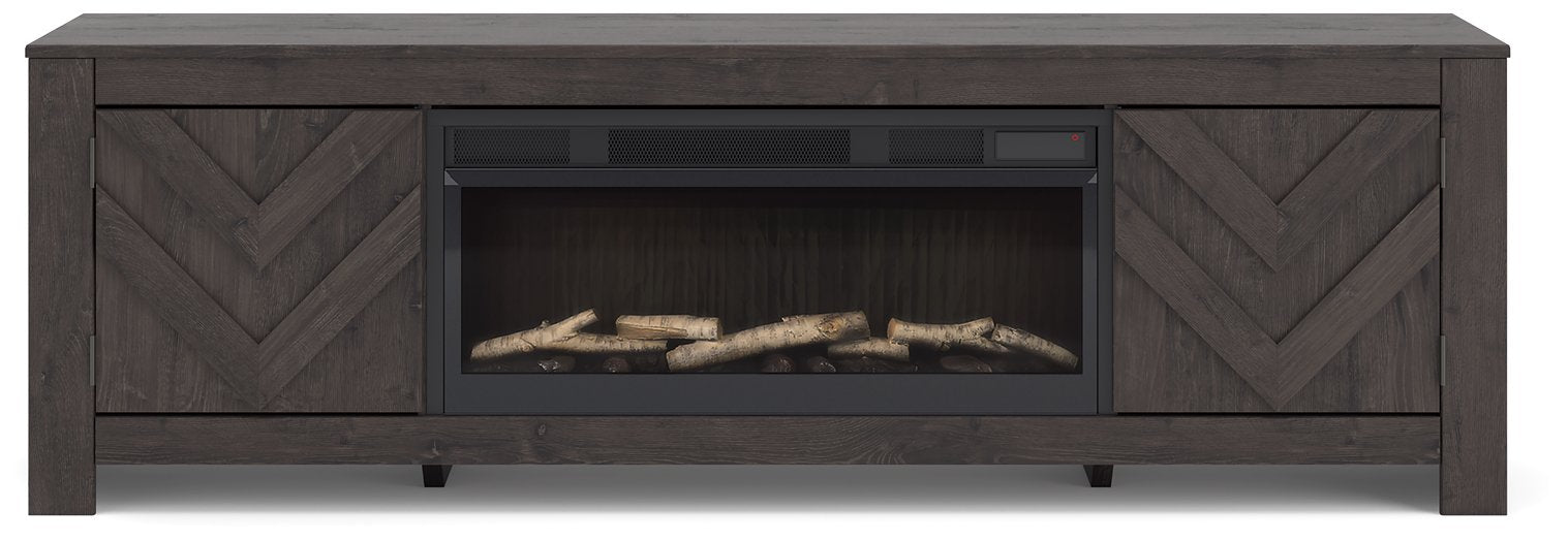 Cayboni 71" TV Stand with Electric Fireplace - Furniture Bros & Mattress (Bolingbrook, IL)