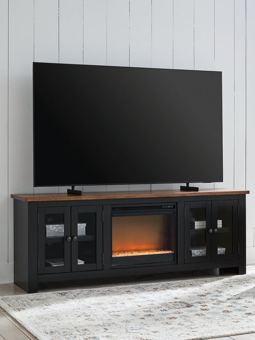 Wildenauer 76" TV Stand with Electric Fireplace - Furniture Bros & Mattress (Bolingbrook, IL)