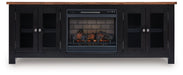 Wildenauer 76" TV Stand with Electric Fireplace - Furniture Bros & Mattress (Bolingbrook, IL)
