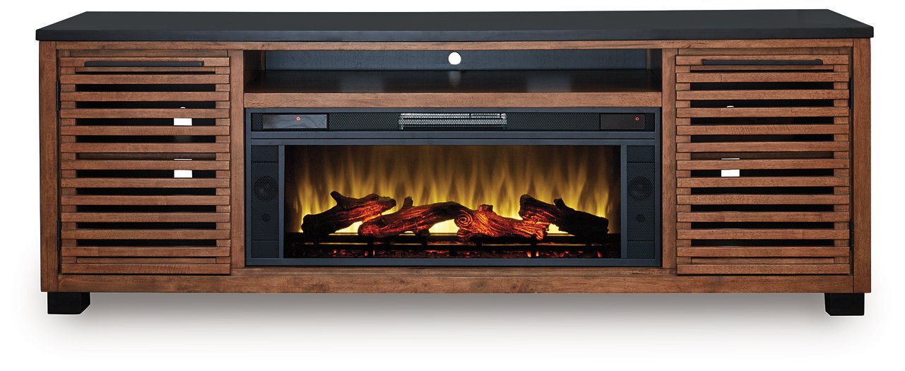Kallari 84" TV Stand with Electric Fireplace - Furniture Bros & Mattress (Bolingbrook, IL)