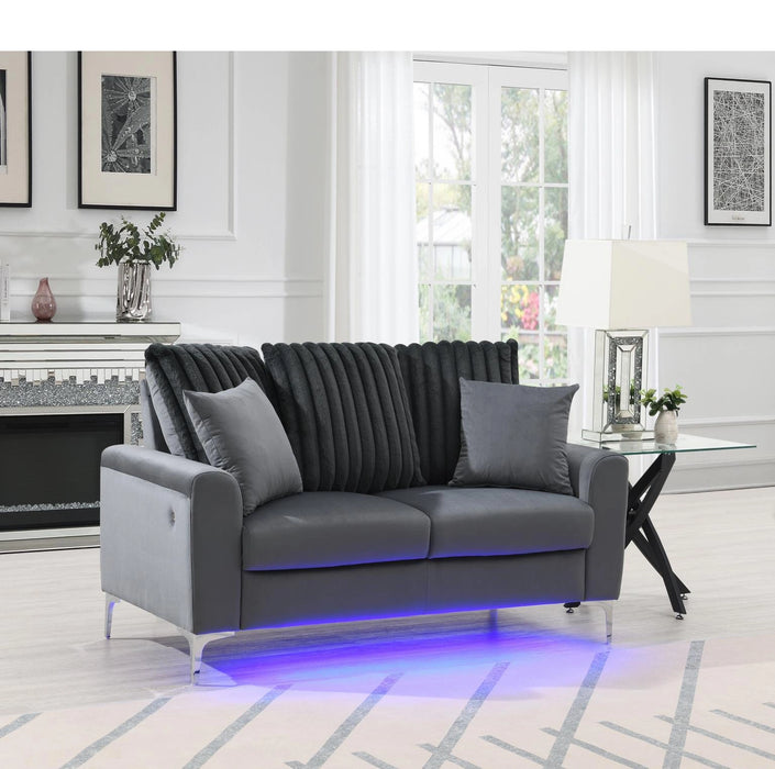Gray Led Sofa
