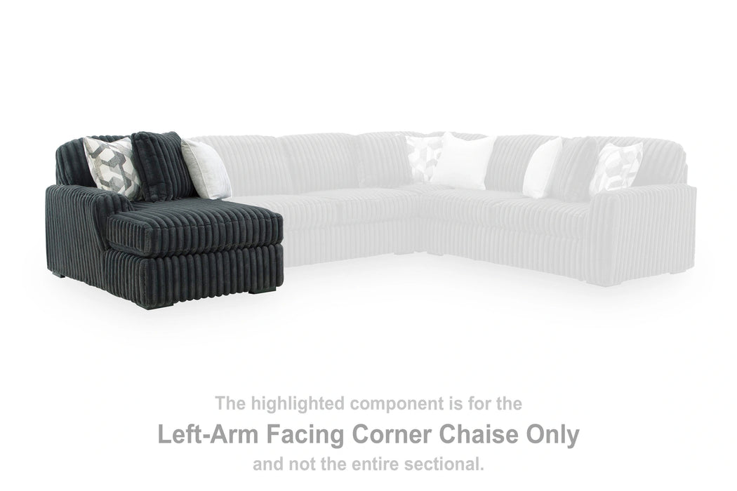 Midnight-Madness Sectional with Chaise