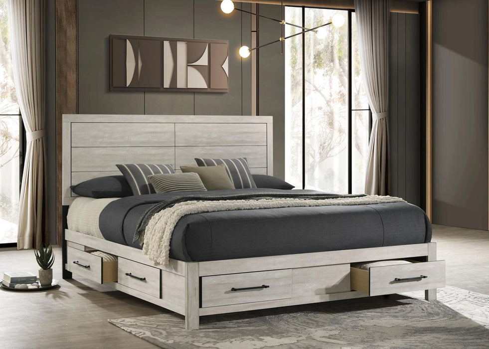 Dusty Gray Oak Queen Bed